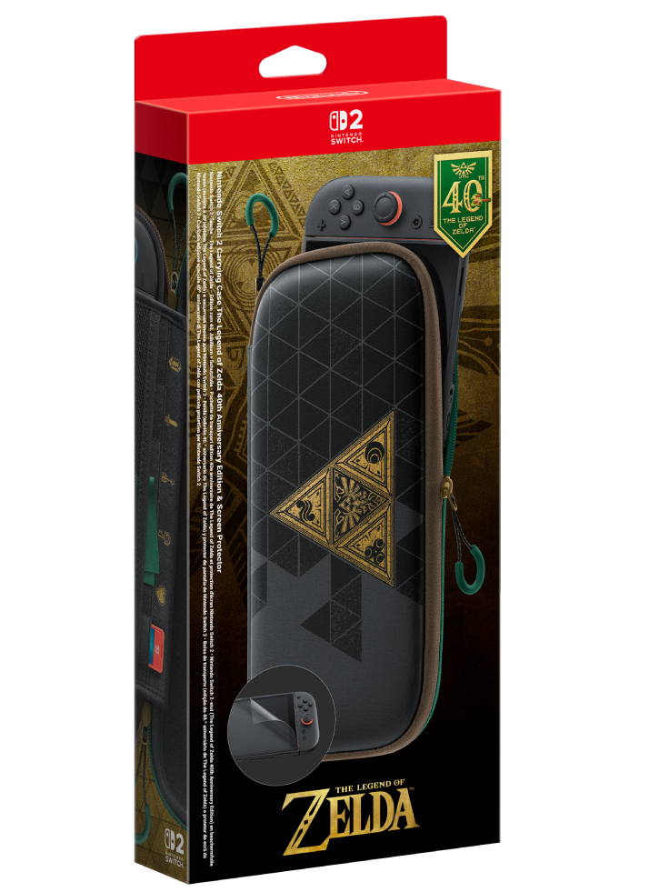 Carrying Case And Screen Protector Legend Of Zelda 40th Anniversary Edition